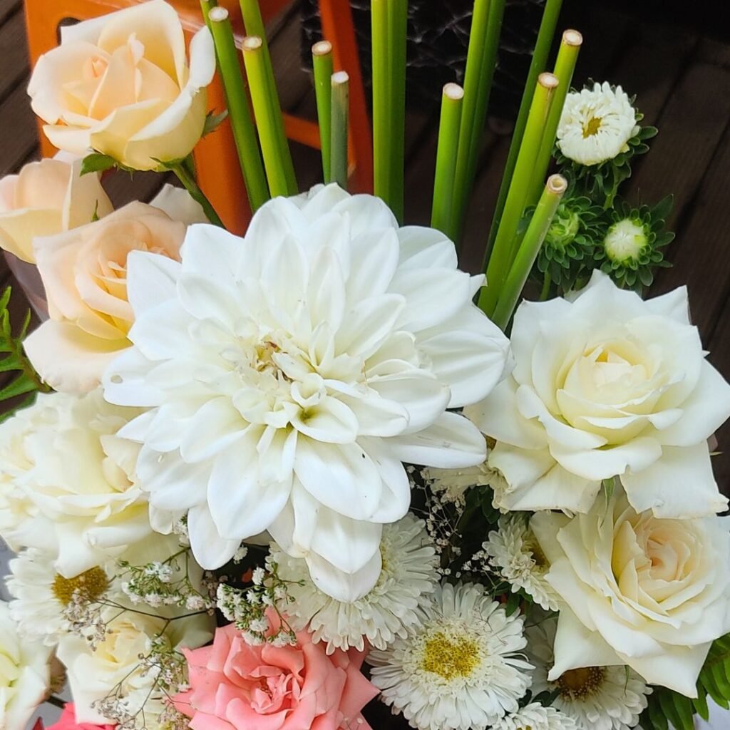 Bouquet de fleurs rabat