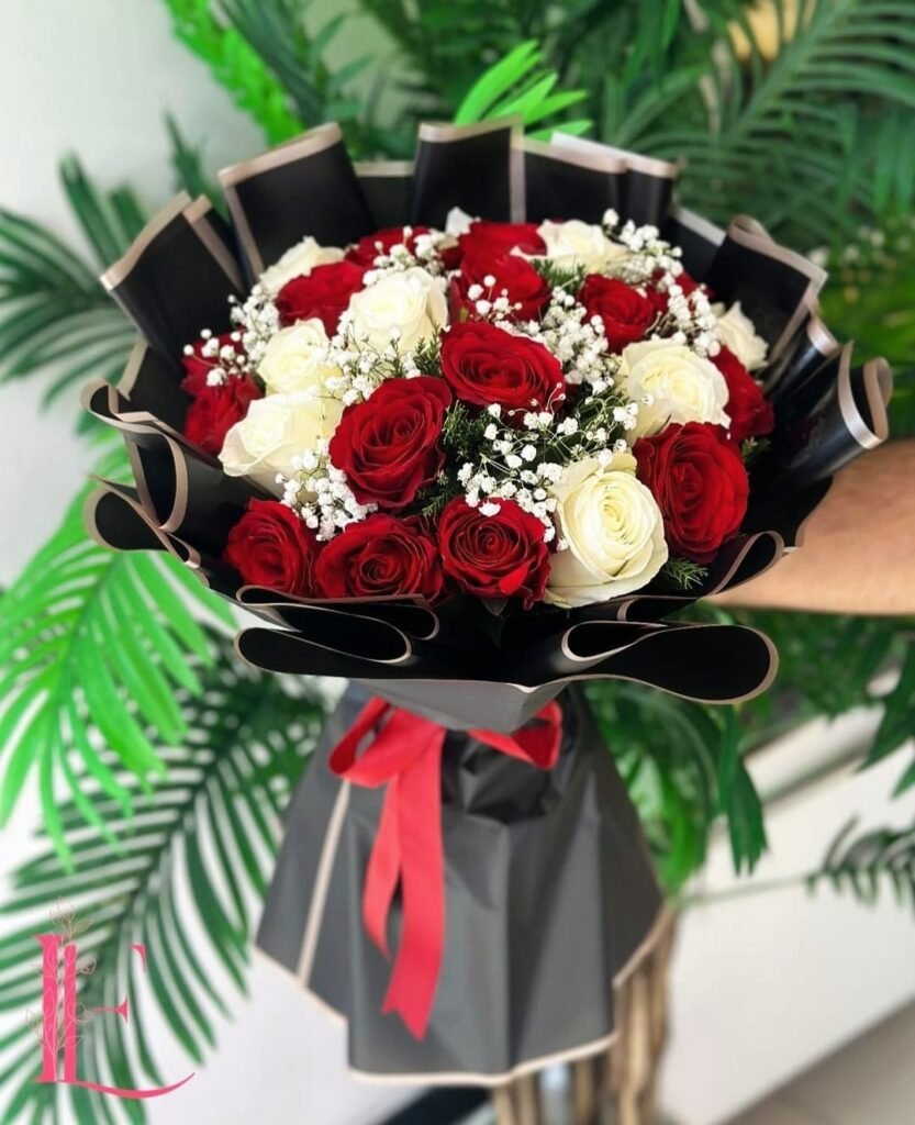 Bouquet de fleurs rabat