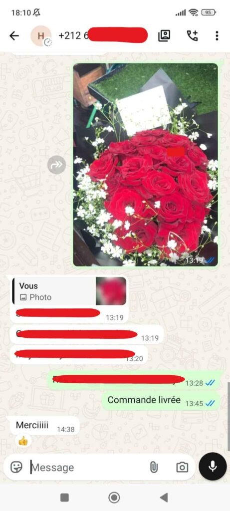 Avis de nos clients - Fleuriste Rabat