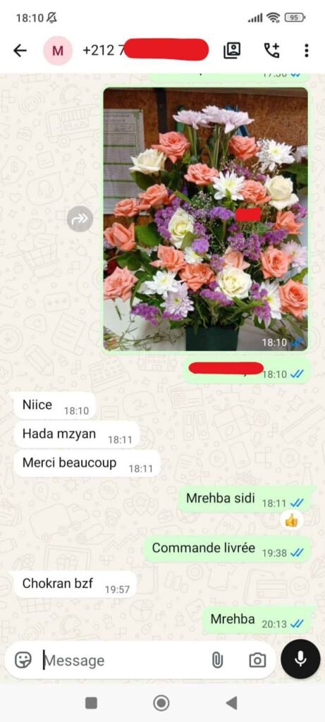 Avis de nos clients - Fleuriste Rabat